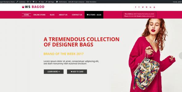 WS Bagod Responsive Handbag WooCommerce WordPress theme